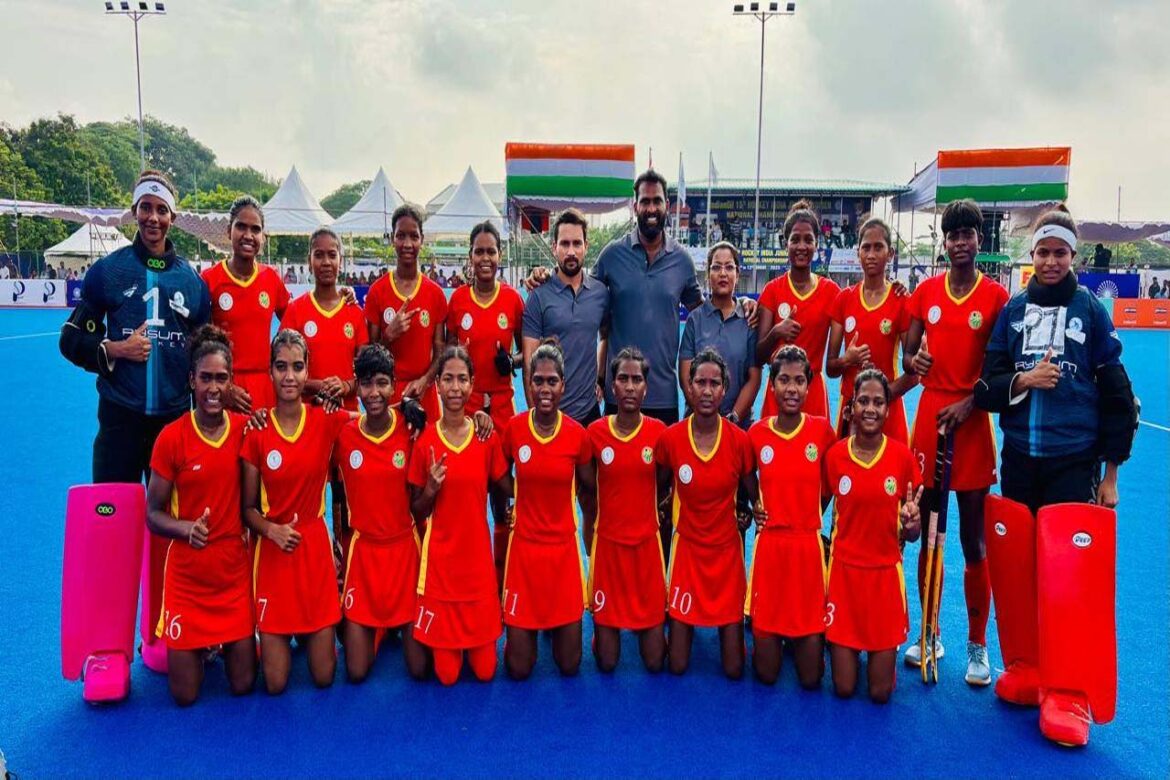 हॉकी झारखंड टीम की जीत के बाद खुशी – जूनियर महिला हॉकी चैंपियनशिप 2025